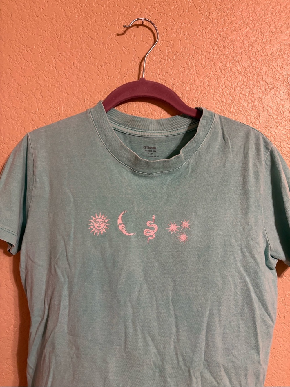 Cotton On Mint Green Celestial Graphic Tee